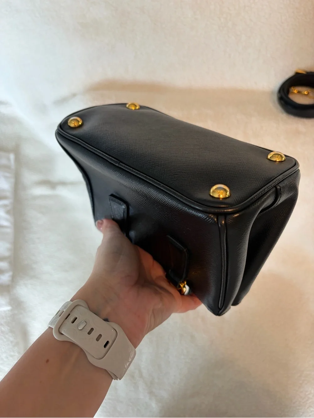 Prada Galleria Micro Saffiano Leather Black Bag